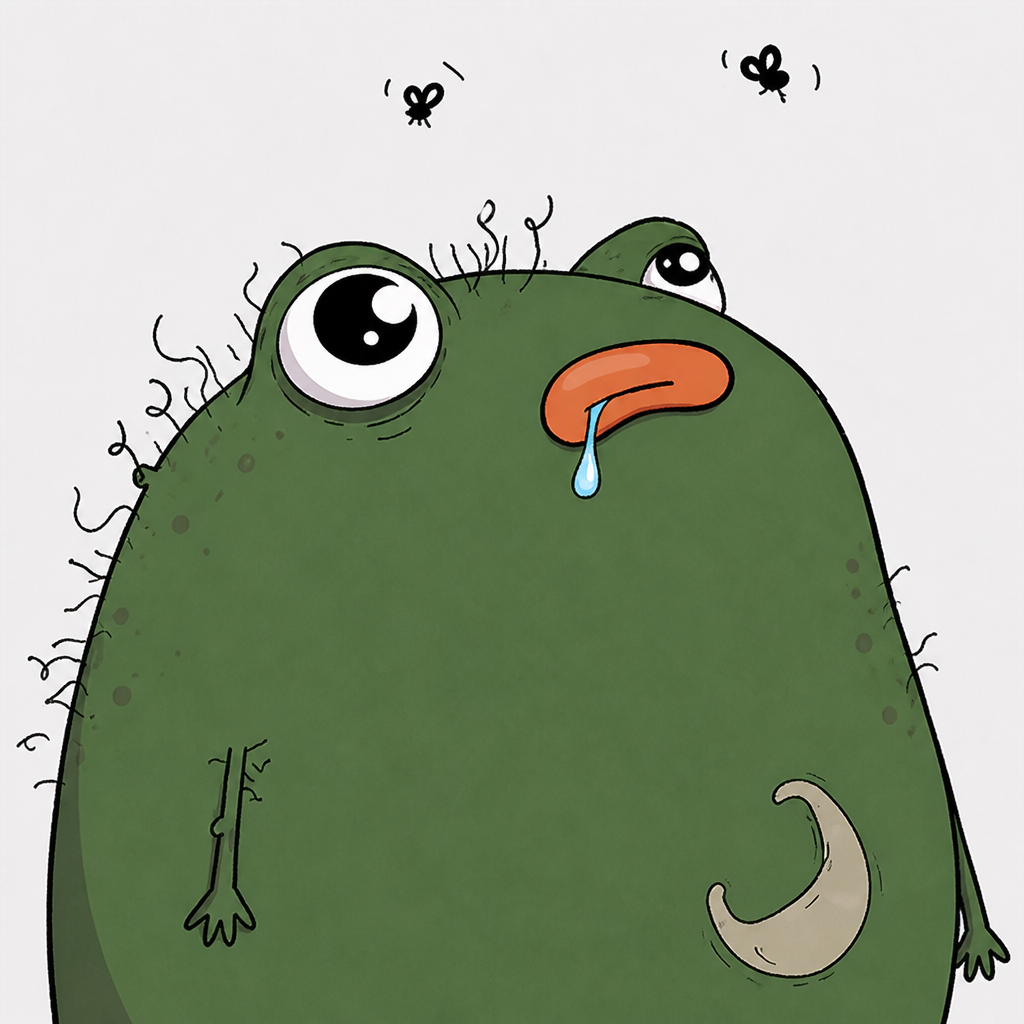 Close-up of the Pistachio mascot staring
